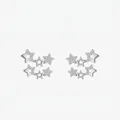 Orecchini a stella in argento sterling S925 con pavé di zirconi e design traforato - Argento 925 / Argento 925