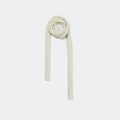 Chic off-white ribbed knit long scarf featuring a minimalist millennium style soft texture - Off-white