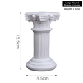 European style white angel relief Roman pillar pedestal stand for candles and decor - Large Round Roman Column