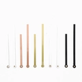 Quartz clock hand set in various colors including gold silver black and rose gold - Black