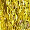 Detail of gold foil curtain with wavy texture and star patterns for party decoration - Ceramic-Look S-Shape (PVC Decoration) / Gold