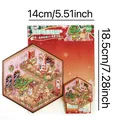 3D Christmas scene stickers kit with DIY animal party decorations and scene card - Christmas Hut