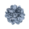 Detail of dusty blue satin fabric rose with refined edges for DIY floral hair accessories - Dark Grey