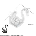 Stampo in silicone a forma di cigno per resina epossidica con dimensioni e piumaggio - Cigno n. 2 - Destra