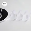 Elegant 1.0cm white satin ribbon for floral packaging and DIY craft decorations - Size 100 / 1.0 Solid Ribbon-White
