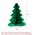 Albero di Natale in carta a nido d'ape verde, altezza 30 cm e diametro base 22 cm - Albero di Natale / Verde