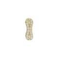 Micro-pasted 18k gold-plated brass DIY jewelry pendant featuring sparkling zircons - Letter I Pendant-Gold
