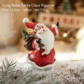 Hand-painted Santa Claus desktop ornament for Christmas, size 5.5cm x 8cm, weight 110g - Large Santa Claus Style A (Carrying Gift Bag)