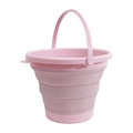 Tragbarer rosa faltbarer Silikoneimer mit Griff für Camping und Outdoor-Aktivitäten - Mittel 5L / Nordisches Rosa
