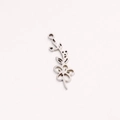 Silver stainless steel birth flower pendant accessory for women in elegant floral style - May Silver
