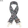 Adjustable colorful leopard print shoulder strap with gold metal hooks for handbags - B-8 Black & Green Leopard Back