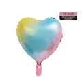 18-inch heart-shaped foil balloon with yellow blue pink gradient for party decor - 18-inch Heart Gradient