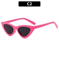 Occhiali da sole a gatto per bambini color rosa vivace con lenti scure - Montatura Rosso Rosa Lenti Grigie