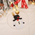 Portaposate gnomo di Natale con barba bianca di peluche e cappello nero su un piatto - L-sd53 Set Di Coltelli E Forchette A Forma Di Pupazzo Di Neve