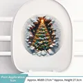 Kerstboomsticker met 3D-muureffect voor decoratie van het toiletdeksel - Kerstboom