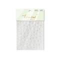 Autocollant à ongles fleur blanche avec cristaux sur support en carton blanc - Marguerite Blanche - Cristal Diamant (TO-4870)