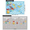 Christmas window decals with snowflake and bauble designs, size 70x50cm layout dimensions - AMJ076-Christmas Ball Snowflake Set