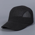 Dettaglio della trama in maglia a rete nera traspirante sul berretto estivo - M (56-58cm) / Nero