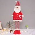Bambola Babbo Natale in piedi con maglione in maglia e cappello a fiocco di neve - Babbo Natale / 70cm / Serie Rossa