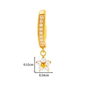 Titanium flower belly button ring with zircon stones and gold finish dimensions - Gold Flower Style (T2533-3#金) / Gold