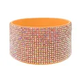 Orange wide band silicone cup sleeve embellished with colorful shimmering rhinestones - AB Orange Rhinestone/Orange Sleeve