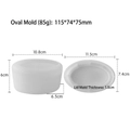 85g Oval silicone mold set for epoxy resin DIY storage box with matching lid - Oval Storage Box Mold with Lid J-281