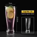 450ml high curved glass for mojito cocktails and juices with 19.2cm height - Style 19 Juice Glass