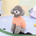 Détail du gilet pour animaux en polaire orange vif avec écusson HELLO BABY doux - S / Orange