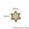 Ciondolo a stella in resina pan di zenzero con fiocchi e pois, accessorio Natale DIY 21mm - Fiocco di Neve di Pan di Zenzero