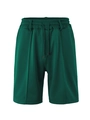 Men's quick-dry mesh sports shorts in dark green with elastic drawstring waist - S / Green