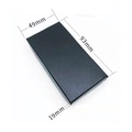 Scatola regalo rettangolare nera testurizzata per portachiavi, dimensioni 93mm x 49mm x 19mm - Confezione Regalo Nera