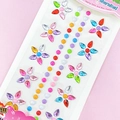 DIY colorful star and round diamond gem stickers for children creative craft projects - Waterdrop Flower