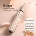 Beige automatic folding umbrella with 12 ribs and black glue sun protection coating - 12 Bone Automatic Black Glue Apricot