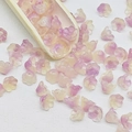 Macro detail of lily of the valley glass beads for DIY jewelry making in pink and yellow - Lily of the Valley 20# Yellow Purple 7x12mm