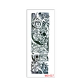 Waterproof full arm temporary tattoo WD-017 featuring gothic skull, rose, and winged clock - WD-017/Pocket Watch Skull Rose Wings