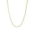 Minimalist gold-plated stainless steel ball bead chain necklace on white background - Gold Necklace Chain-45cm