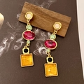 2407186A Colorful Glitter Rhinestone Earrings (S925 Silver Pin)