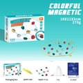 Magnetic chess game set with colorful magnets, game rope, and storage bag for family fun - Colorful Version + 20 Colorful Pieces + Rope Style