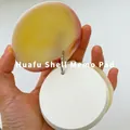 Round shell-shaped notebook with yellow resin cover and metal ring binding - Waffle Shell Notebook / Approx. 6-9cm
