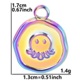 Colgante de pulpo de acero inoxidable arcoíris con dimensiones 1,7cm x 1,3cm y 1,4g peso - Arcoíris