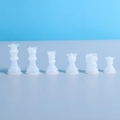 Set di 6 stampi in silicone traslucido per scacchi fai-da-te per colata di resina e gioielli - Set di Stampi per Scacchi 3D (6 Pezzi)