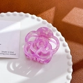 Elegante pinza per capelli a camelia viola per acconciature raffinate e chic - Rosa Rosso-5.6cm
