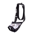 Adjustable breathable mesh pet dog muzzle with grey camouflage pattern and buckle - Quiet Black (Upgraded)