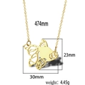 Minimalist gold geometric fish pendant necklace with dimensions 474mm length and 4.45g weight - Fish Style (LN1117 Gold)