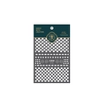 FS-001 Pro flower nail stickers with stars, smileys and checkerboard patterns - Black White Checkerboard Smile Style (FS-001)