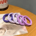 5-piece set of purple gradient seamless hair ties on a wooden surface for daily hairstyling - 1178G Purple Gradient (5 Pcs OPP Bag)