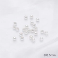 Shiny silver round metal beads 6x1.5mm size for DIY handmade jewelry and bracelet making - Thick Silver Plated 6mm