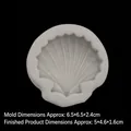 Stampo in silicone a conchiglia 3D per sapone e fondente, misura 6.5x6.5x2.4cm bianco - Grigio