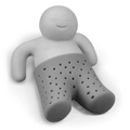 Funny silicone human shaped loose leaf tea infuser in grey two-tone design - Man Figure Grey