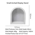 White arch silicone mold for large resin bookends and plaster decor ornaments - Small Arch Ornament Mold